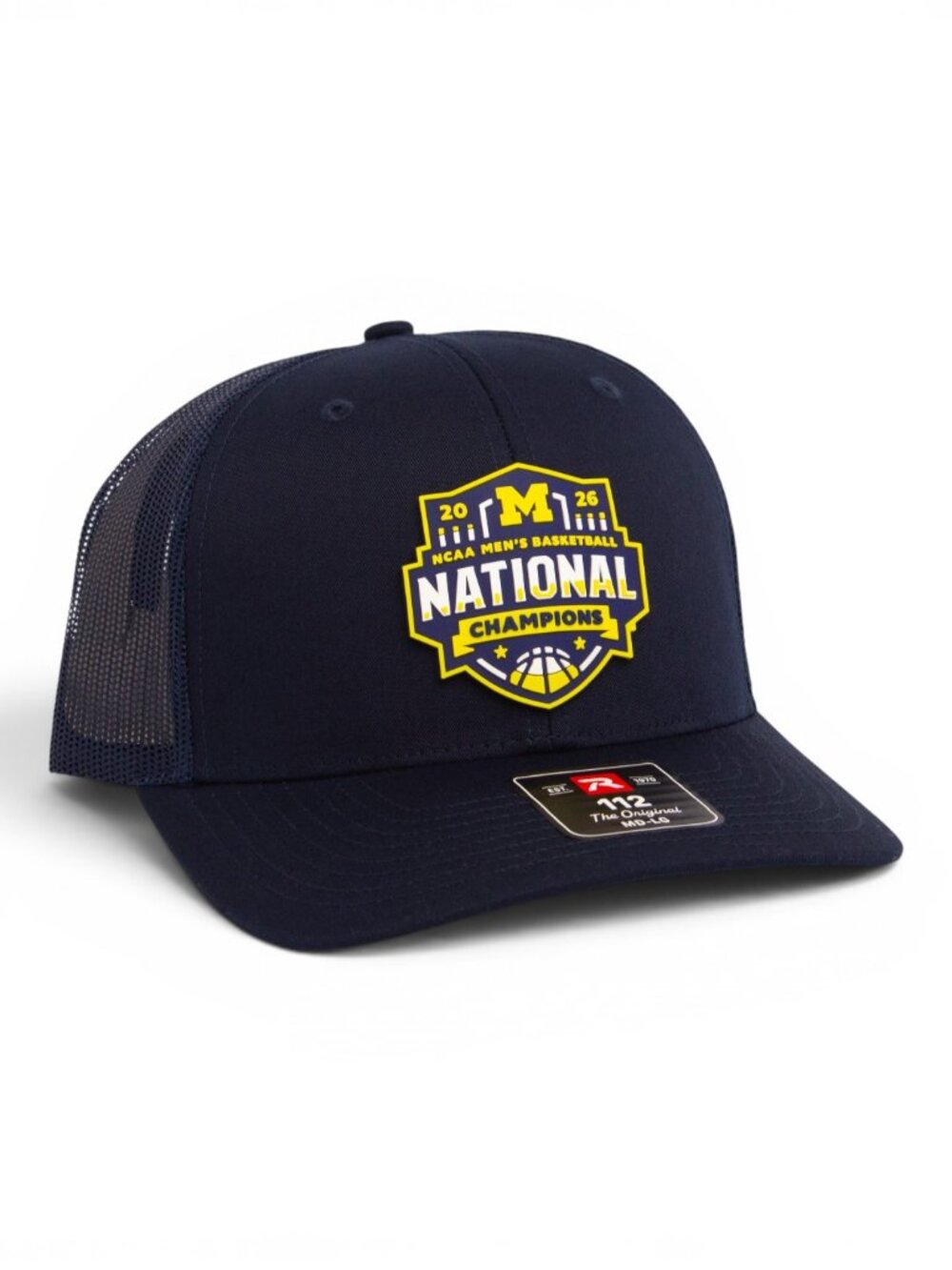 Michigan Wolverines 2026 Basketball National Champions 3D Snapback Trucker Hat